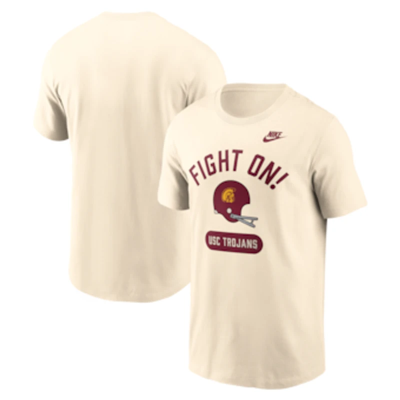 Men's Nike Natural USC Trojans Legacy Arch Helmet T-Shirt