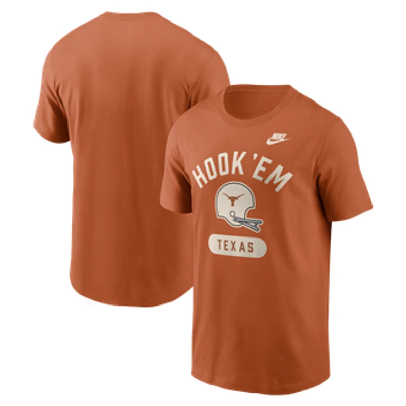 Men's Nike Texas Orange Texas Longhorns Legacy Arch Helmet T-Shirt