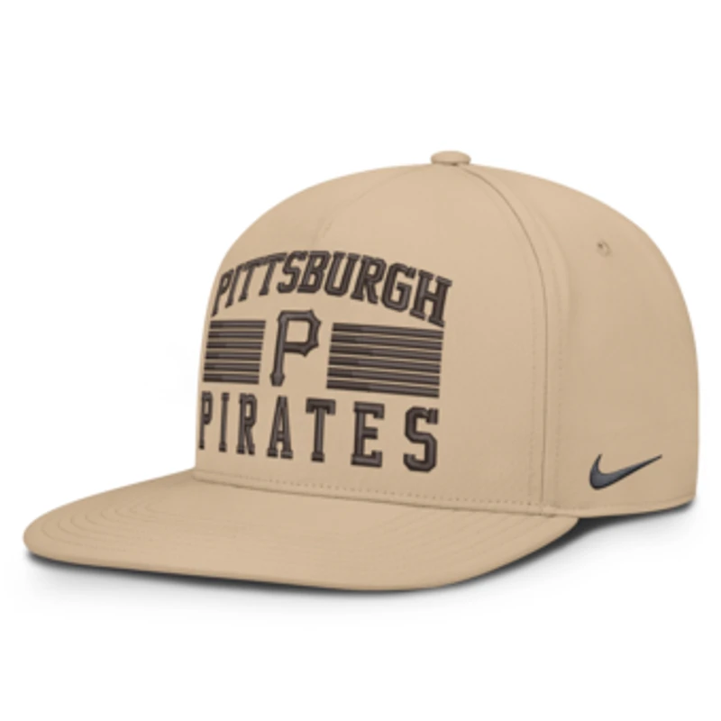 Men's Nike Khaki Pittsburgh Pirates Desert Pro AeroBill Dri-FIT Snapback Hat