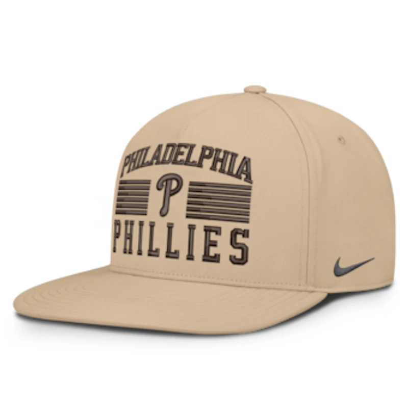 Men's Nike Khaki Philadelphia Phillies Desert Pro AeroBill Dri-FIT Snapback Hat