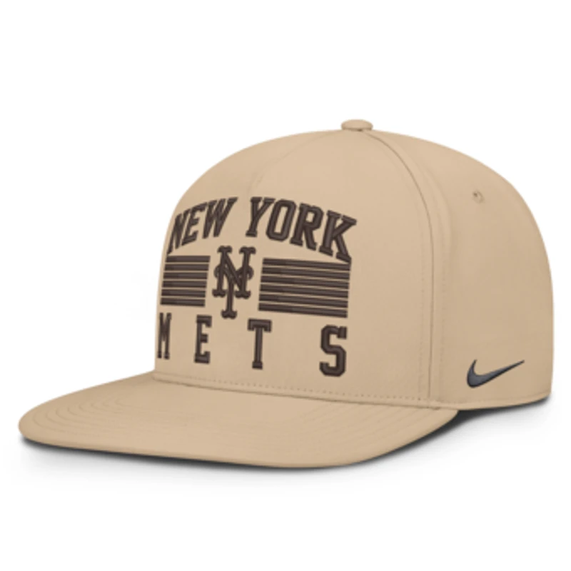Men's Nike Khaki New York Mets Desert Pro AeroBill Dri-FIT Snapback Hat