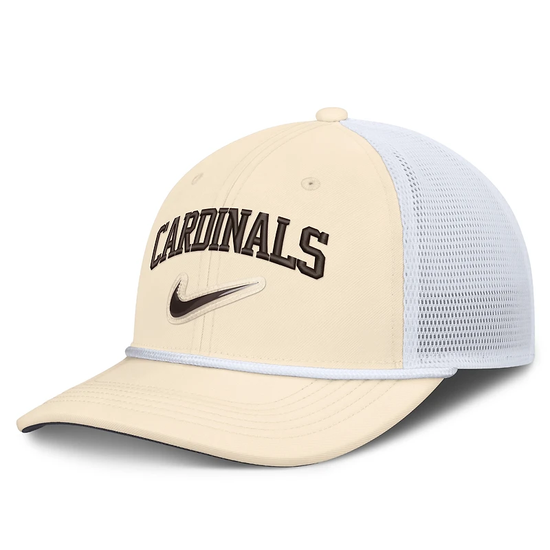 Men's Nike Natural/White St. Louis Cardinals Rise Dri-FIT Trucker Adjustable Hat