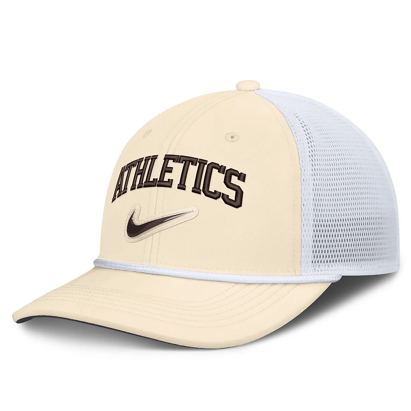 Men's Nike Natural/White Athletics Rise Dri-FIT Trucker Adjustable Hat​
