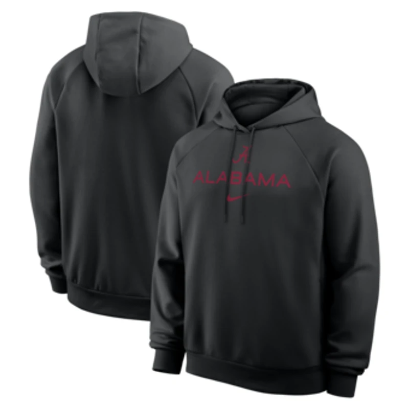 Men's Nike Black Alabama Crimson Tide Premium Performance Raglan Dri-FIT Hoodie