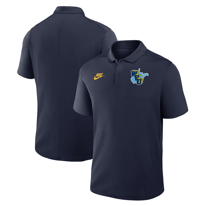 Men's Nike Navy West Virginia Mountaineers Vault Victory Dri-FIT Polo