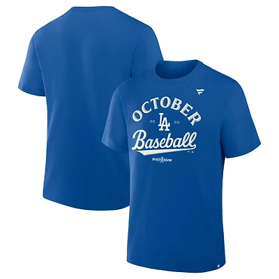 Men's Fanatics Royal Los Angeles Dodgers 2025 MLB Postseason Locker Room T-Shirt