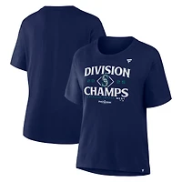 Women's Fanatics Navy Seattle Mariners 2025 AL West Division Champions Locker Room T-Shirt