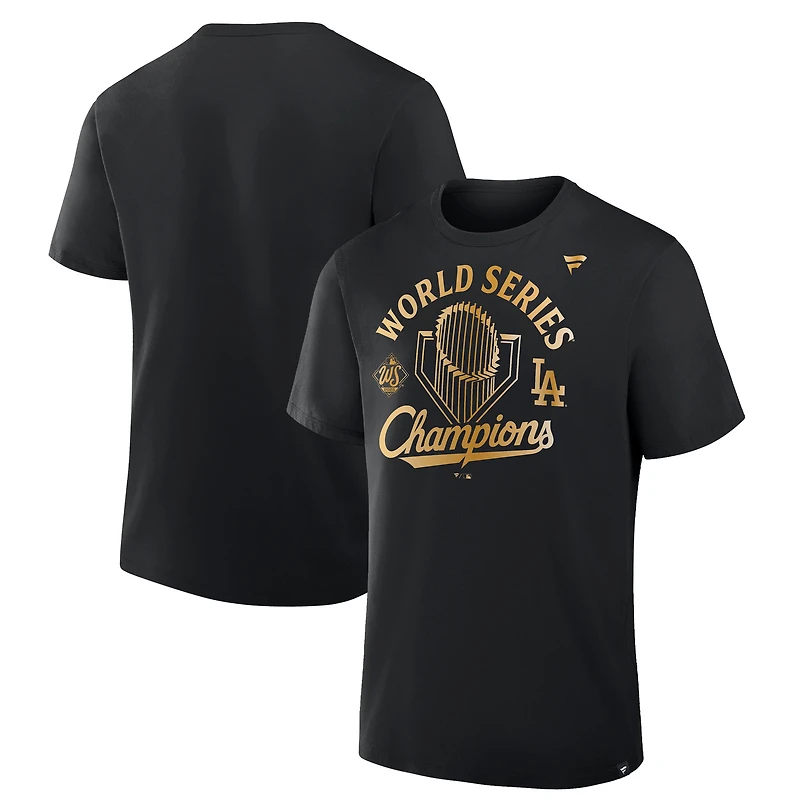 Men's Fanatics Black Los Angeles Dodgers 2025 World Series Champions Locker Room Parade T-Shirt
