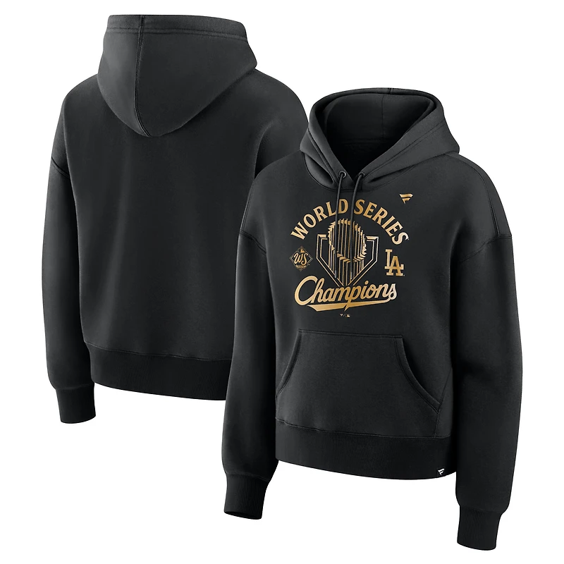Women's Fanatics Black Los Angeles Dodgers 2025 World Series Champions Locker Room Parade Hoodie