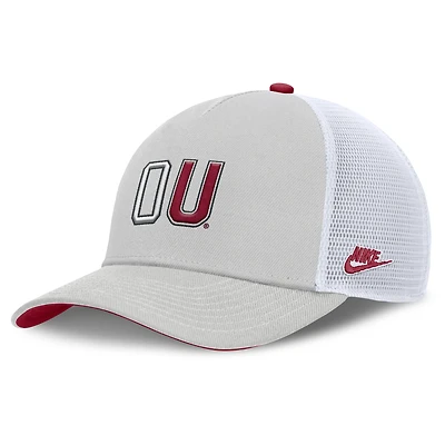 Unisex Nike Gray Oklahoma Sooners 2026 Basketball Refresh 5-Panel Rise Trucker Hat