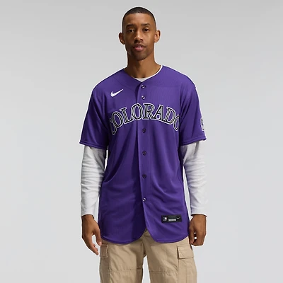 Men's Nike  Purple Colorado Rockies Alternate Authentic Jersey