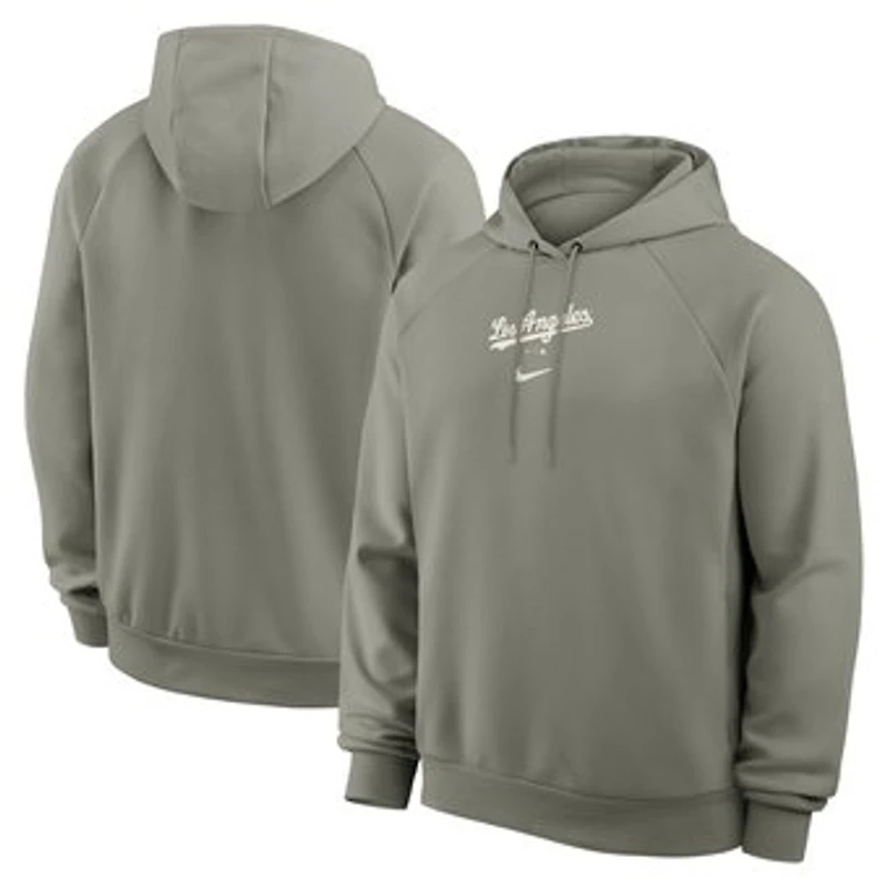 Men's Nike Gray Los Angeles Dodgers Statement Primary Raglan Dri-FIT Hoodie