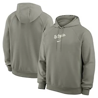 Men's Nike Gray Los Angeles Dodgers Statement Primary Raglan Dri-FIT Hoodie