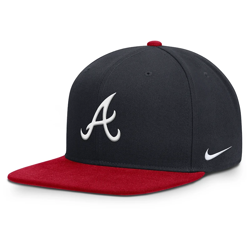 Men's Nike  Navy/Red Atlanta Braves Primetime Pro Dri-FIT Snapback Hat