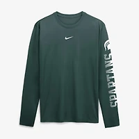 Men's Nike  Green Michigan State Spartans Primetime Logo Sleeve Legend Dri-FIT Long Sleeve T-Shirt