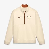 Men's Nike Cream Texas Longhorns Primetime Club Fleece Half-Zip Pullover