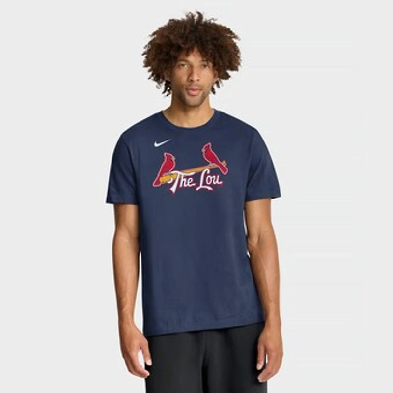 Men's Nike Navy St. Louis Cardinals City Connect Large Logo T-Shirt