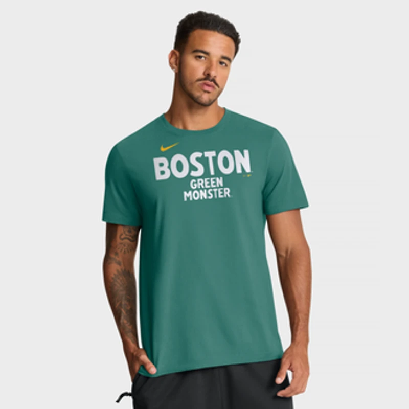 Men's Nike Green Boston Red Sox City Connect Wordmark T-Shirt