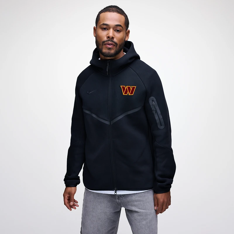 Men's Nike Black Washington Commanders Tech Fleece Full-Zip Windrunner Hoodie