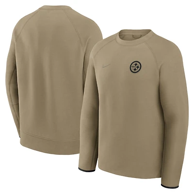 Men's Nike Olive Pittsburgh Steelers Tech Fleece Raglan Sweatshirt