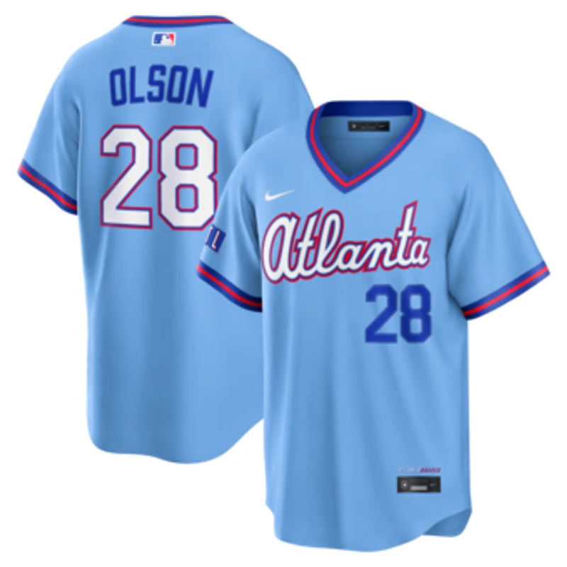 Men's Nike Matt Olson Powder Blue Atlanta Braves 2026 City Connect Stadium Jersey