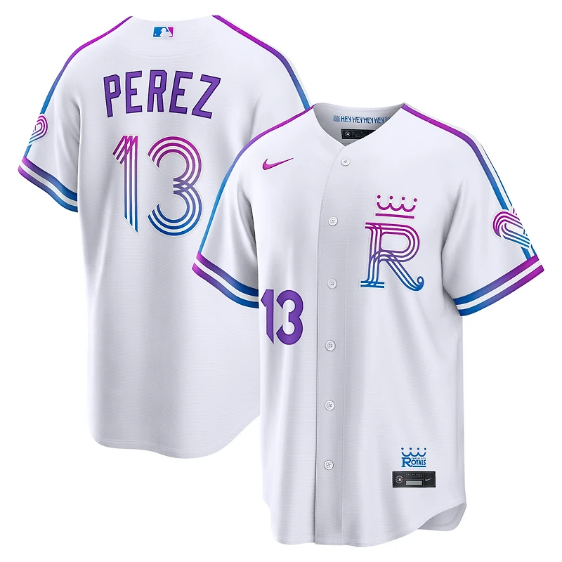 Men's Nike Salvador Perez White Kansas City Royals 2026 City Connect Stadium Jersey