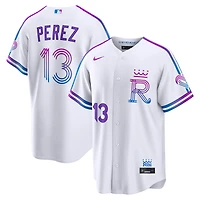 Men's Nike Salvador Perez White Kansas City Royals 2026 City Connect Stadium Jersey
