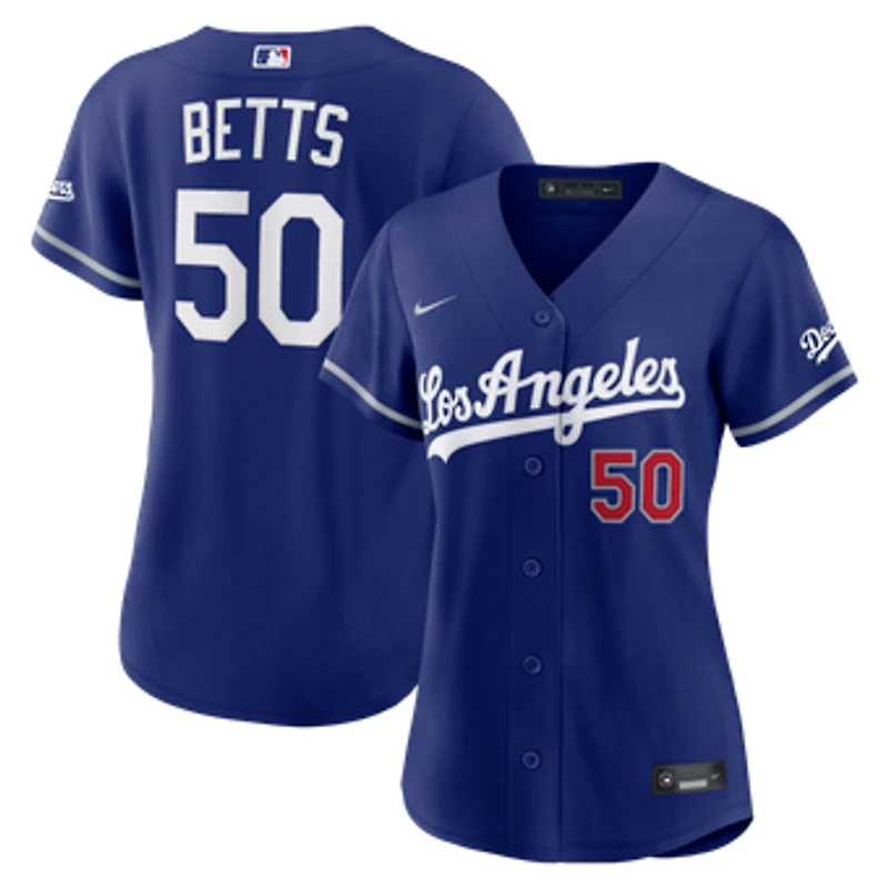 Women's Nike Mookie Betts Royal Los Angeles Dodgers Alternate Stadium Jersey