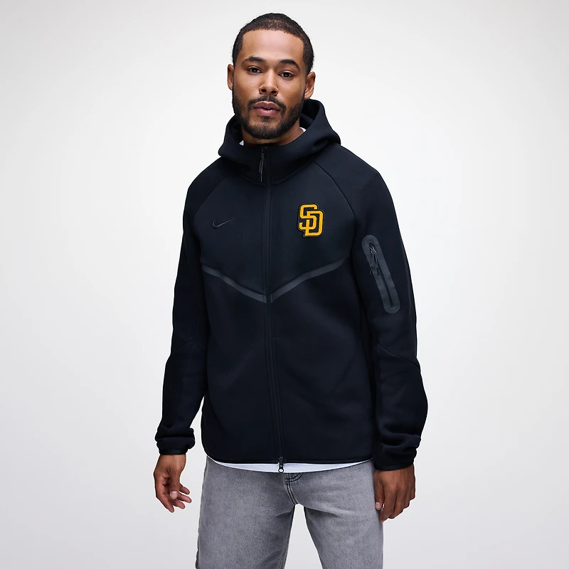 Men's Nike Black San Diego Padres Tech Fleece Windrunner Full-Zip Hoodie Jacket