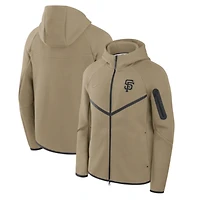 Men's Nike  Tan San Francisco Giants Tech Fleece Windrunner Full-Zip Hoodie Jacket