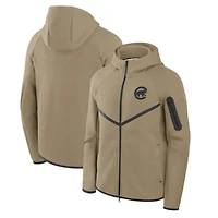 Men's Nike  Tan Chicago Cubs Tech Fleece Windrunner Full-Zip Hoodie Jacket