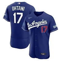Men's Nike Shohei Ohtani Royal Los Angeles Dodgers Alternate Authentic Sponsor Patch Jersey