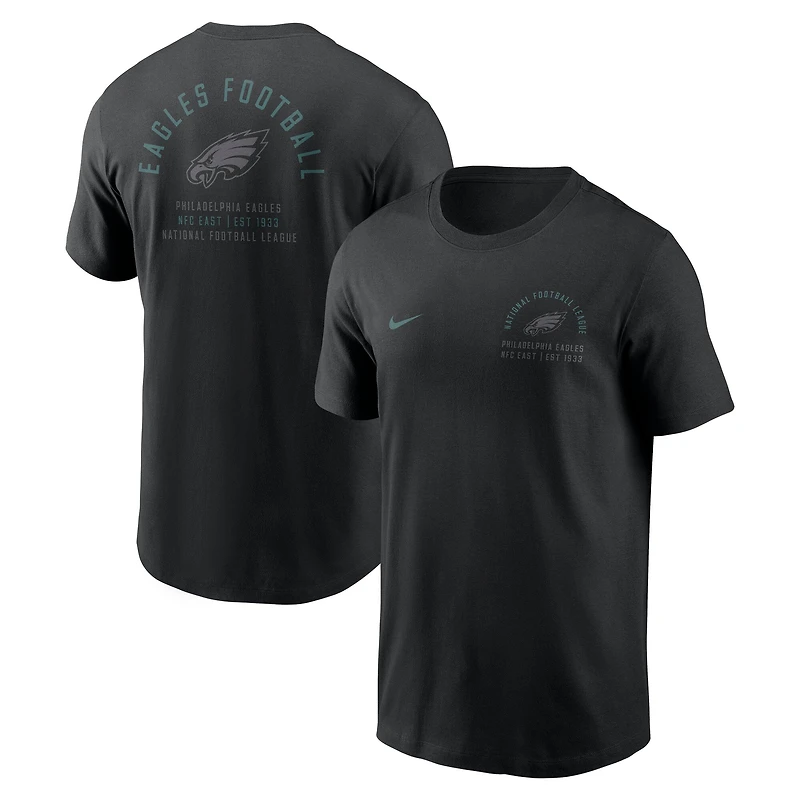 Men's Nike Black Philadelphia Eagles Split Logo T-Shirt