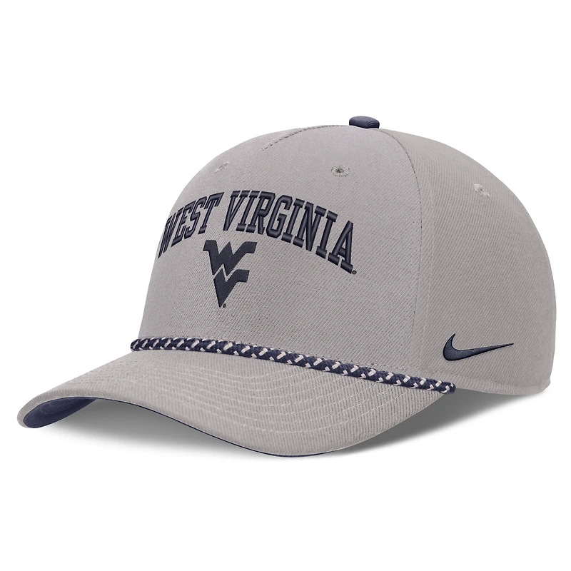 Unisex Nike Gray West Virginia Mountaineers Primetime Rise Rope Adjustable Hat