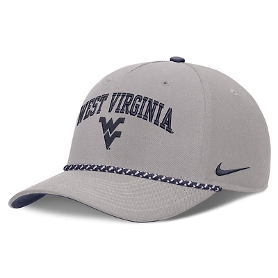 Unisex Nike Gray West Virginia Mountaineers Primetime Rise Rope Adjustable Hat