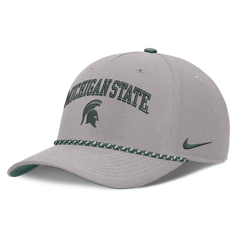 Unisex Nike Gray Michigan State Spartans Primetime Rise Rope Adjustable Hat