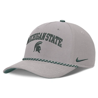 Unisex Nike Gray Michigan State Spartans Primetime Rise Rope Adjustable Hat