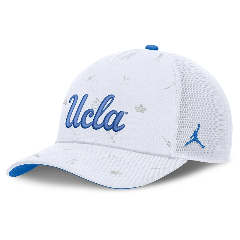 Unisex Jordan Brand White UCLA Bruins Country Club Golfin' Rise Trucker Adjustable Hat