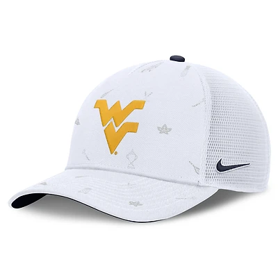 Unisex Nike  White West Virginia Mountaineers Country Club Golfin' Rise Trucker Adjustable Hat