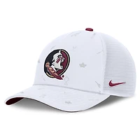 Unisex Nike  White Florida State Seminoles Country Club Golfin' Rise Trucker Adjustable Hat