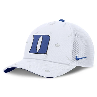 Unisex Nike  White Duke Blue Devils Country Club Golfin' Rise Trucker Adjustable Hat