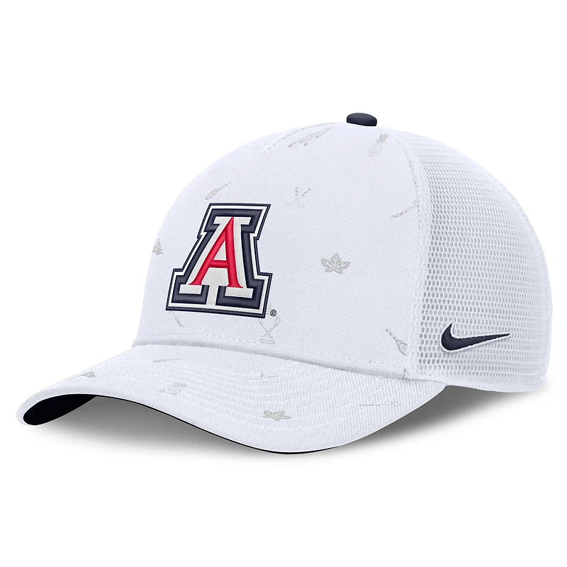 Unisex Nike  White Arizona Wildcats Country Club Golfin' Rise Trucker Adjustable Hat