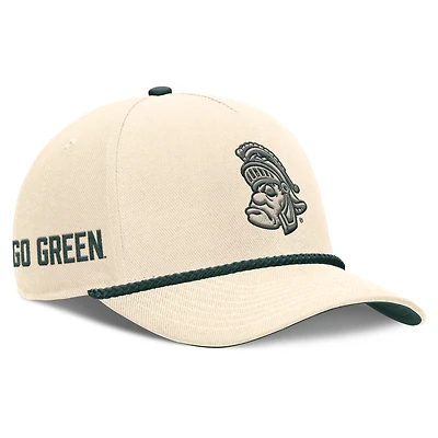 Unisex Nike Natural Michigan State Spartans Legacy Vintage Rope Rise Adjustable Hat