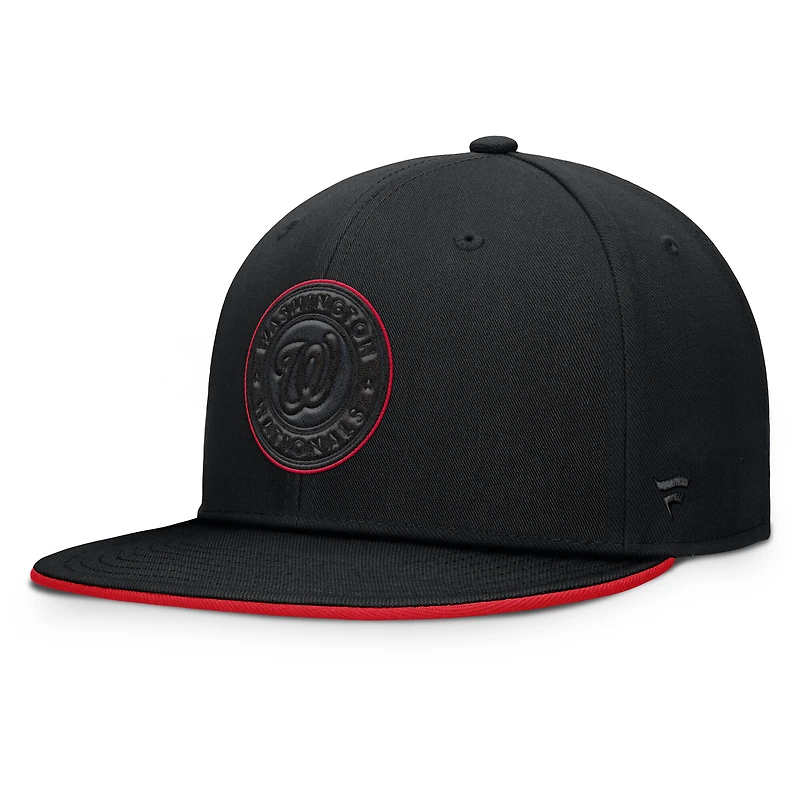 Men's Fanatics Black Washington Nationals Glint Snapback Hat