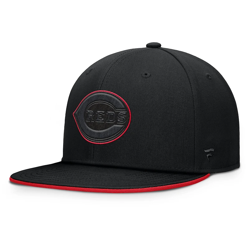 Men's Fanatics  Black Cincinnati Reds Glint Snapback Hat