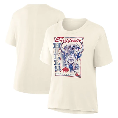 Women's Fanatics Cream Buffalo Bills Historic Mascot Legacy T-Shirt