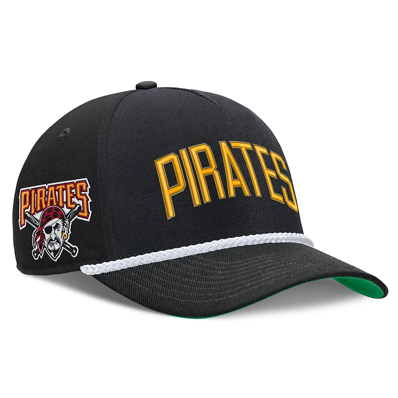 Men's Nike Black Pittsburgh Pirates Cooperstown Collection Rise Adjustable Hat