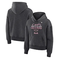 Women's Fanatics  Heather Charcoal Inter Miami CF 2025 MLS Cup Champions Locker Room Hoodie