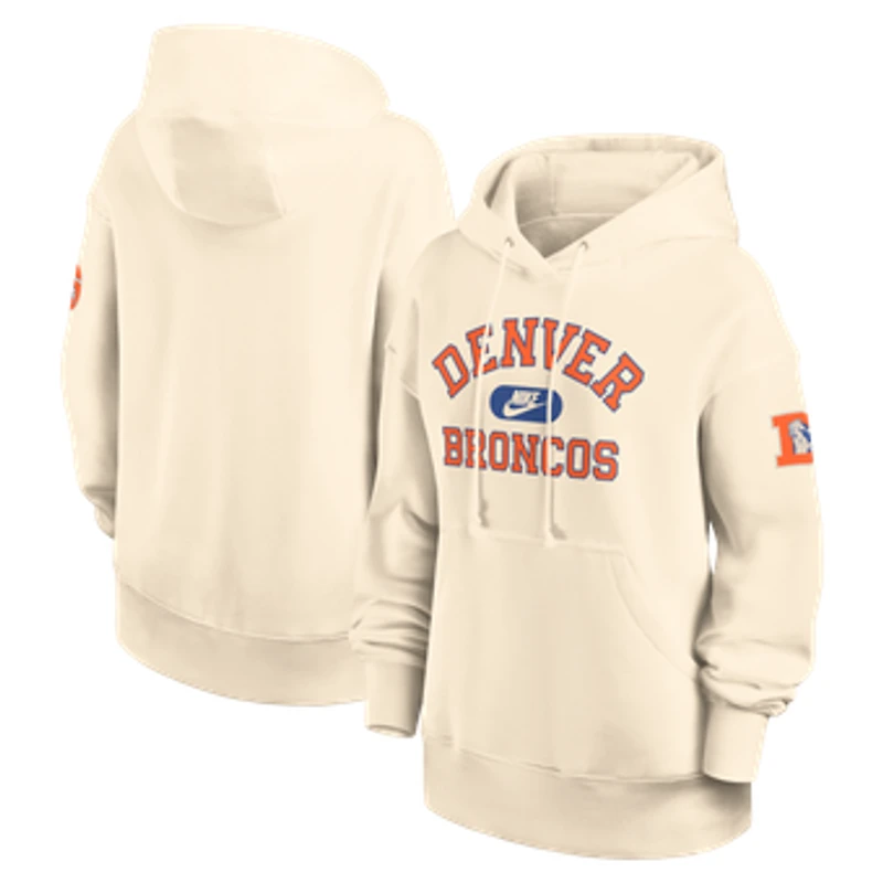 Women's Nike Natural Denver Broncos Oversized Legacy Phoenix Hoodie