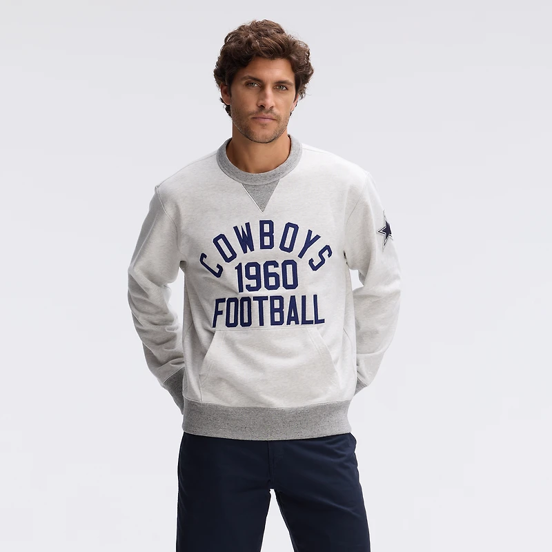 Fanatics Heather Gray Dallas Cowboys IconicFleece Pocket Sweatshirt